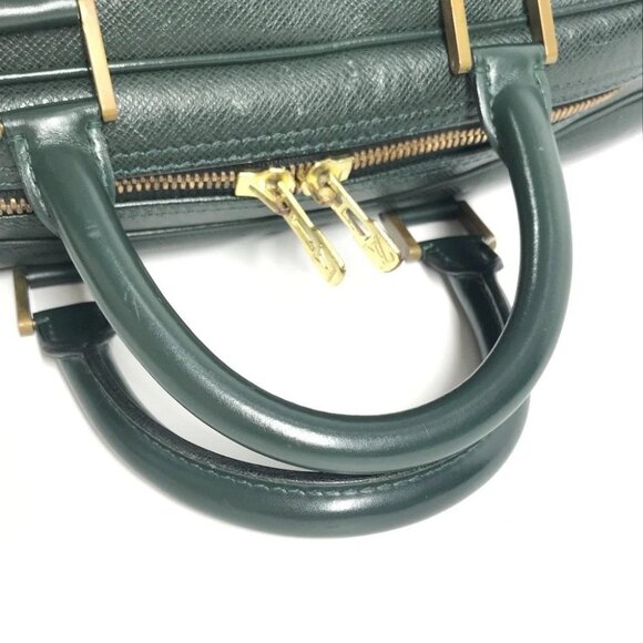 LOUIS VUITTON Taiga Kendal PM Travel Bag Duffle Bag Leather Epithea Green - Picture 6 of 15